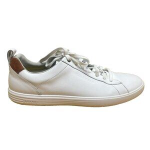 Cole Haan Grand+ Crosscourt Shoes Men’s 7.5 White Leather Low Top Minimal C36922